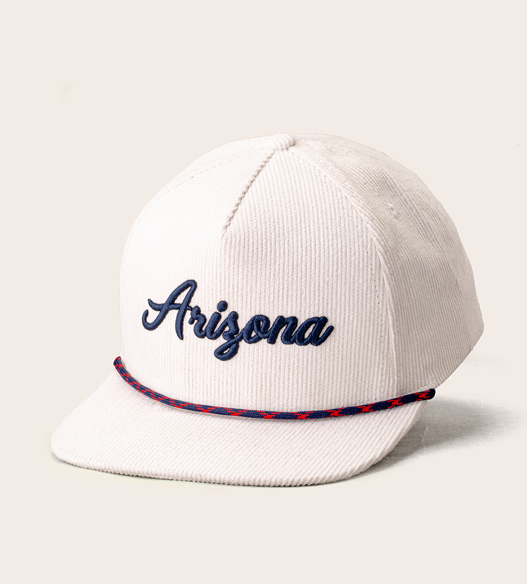 Arizona Corduroy Snapback - White