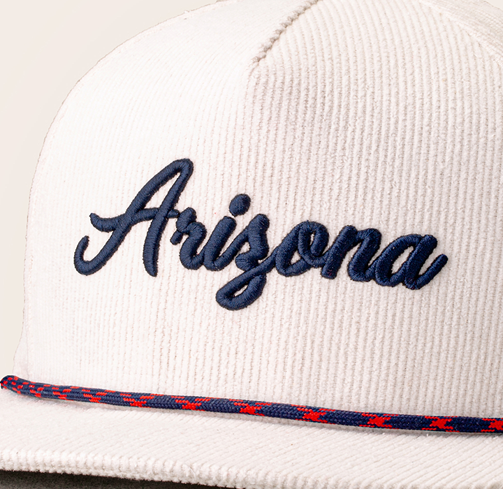 Arizona Corduroy Snapback - White