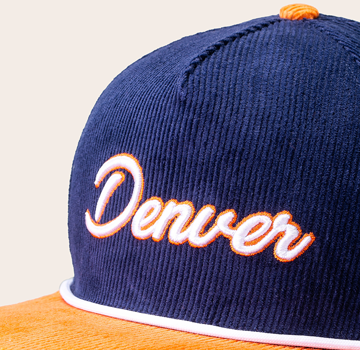 Denver Corduroy Snapback - Blue