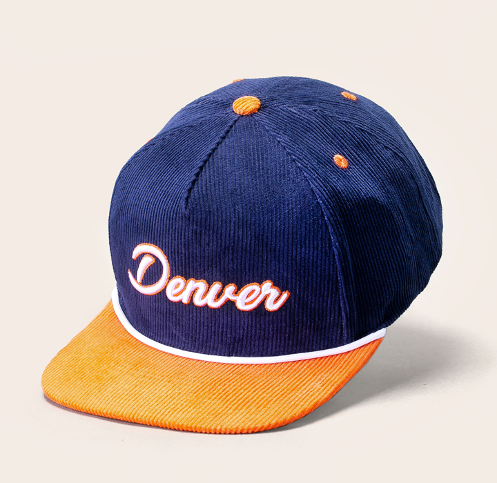 Denver Corduroy Snapback - Blue