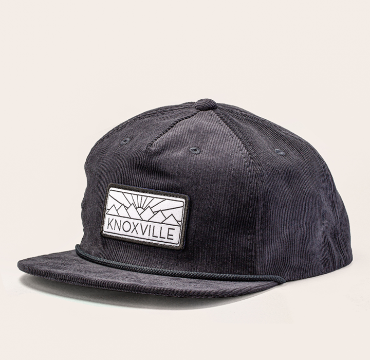 Knoxville Mtns Corduroy Snapback - Black