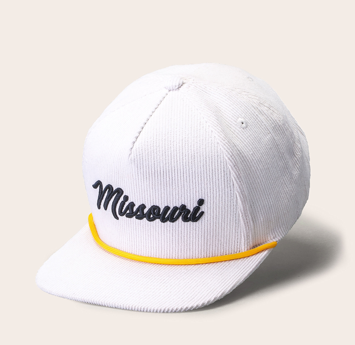 The University of Missouri Corduroy Snapback - White