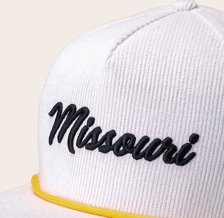 The University of Missouri Corduroy Snapback - White