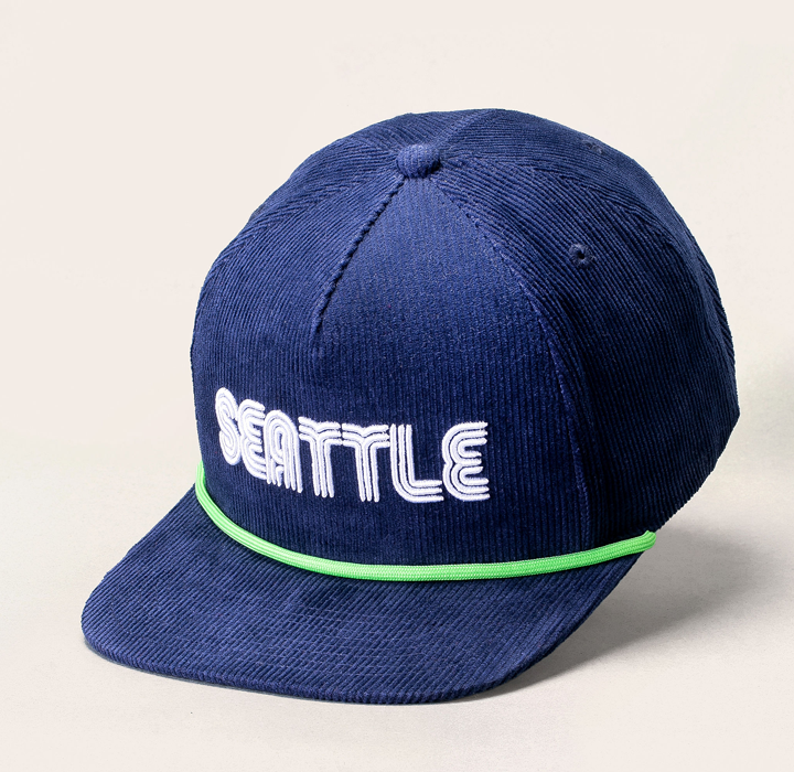 Seattle Corduroy Snapback - Navy