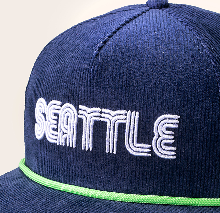 Seattle Corduroy Snapback - Navy